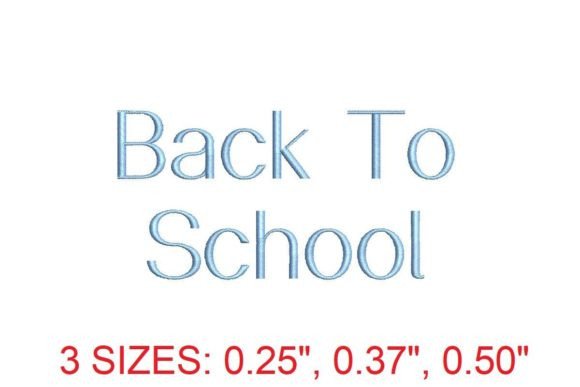 Back to School Embroidery Font Review