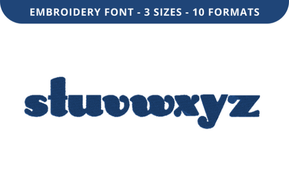 Bunny Ears S to Z Embroidery Font