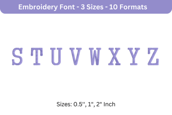 Executive Font Uppercase S to Z