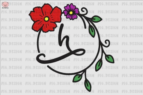 Flower Font H Review for Apparel Projects