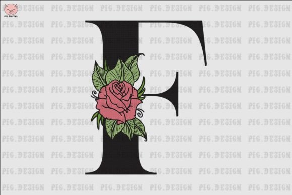 Flower Rose Font F Embroidery Review