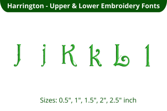 Harrington Font JKL: A Thoughtful Embroidery Choice